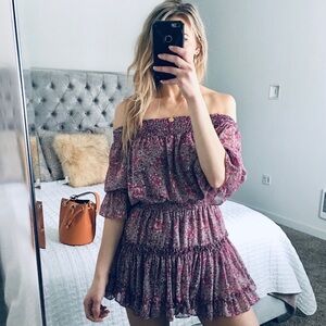 MISA Los Angeles Pink Floral Dress